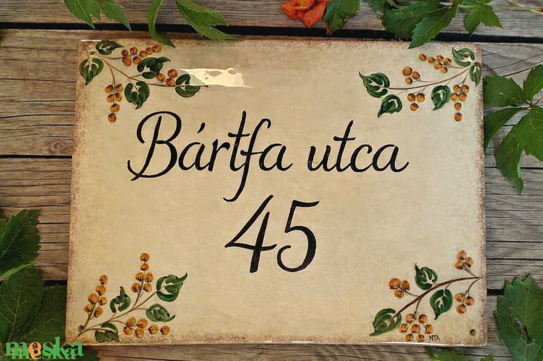  Egyedi mediterrán -  kerámia utcanévtábla - otthon & életmód - ház & kert - házszám - Meska.hu