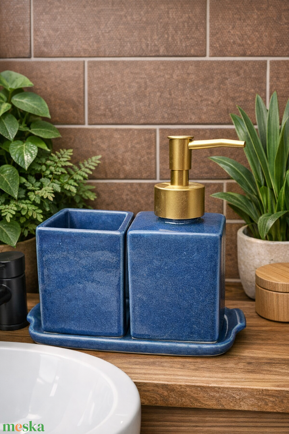  Egyedi elegáns-stílusos kerámia fürdőszoba szett - otthon & életmód - fürdőszoba - szappantartó - Meska.hu