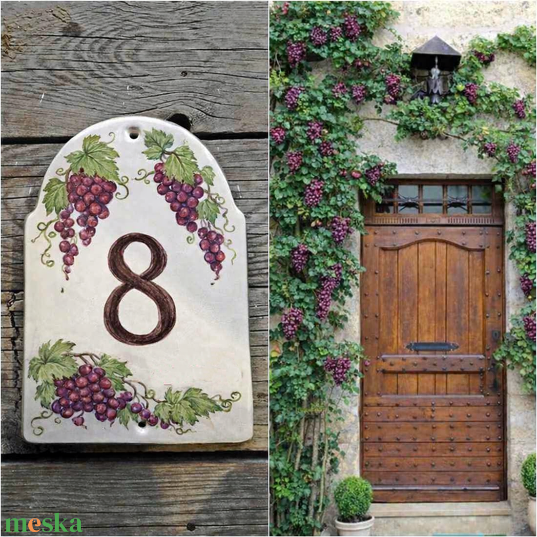 Kadarka kerámia házszámtábla - otthon & életmód - ház & kert - házszám - Meska.hu