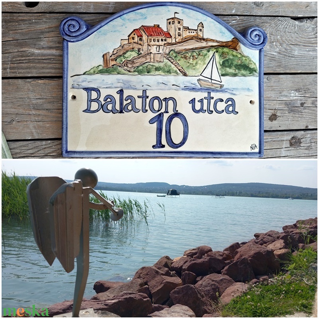 Balatoni táj - otthon & életmód - ház & kert - házszám - Meska.hu