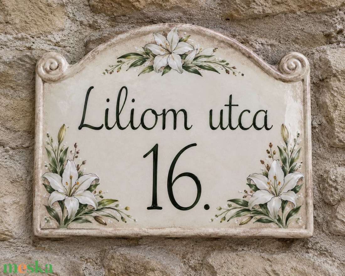 Minden így kezdődik...skicc egyedi utcanév tábla - otthon & életmód - ház & kert - házszám - Meska.hu