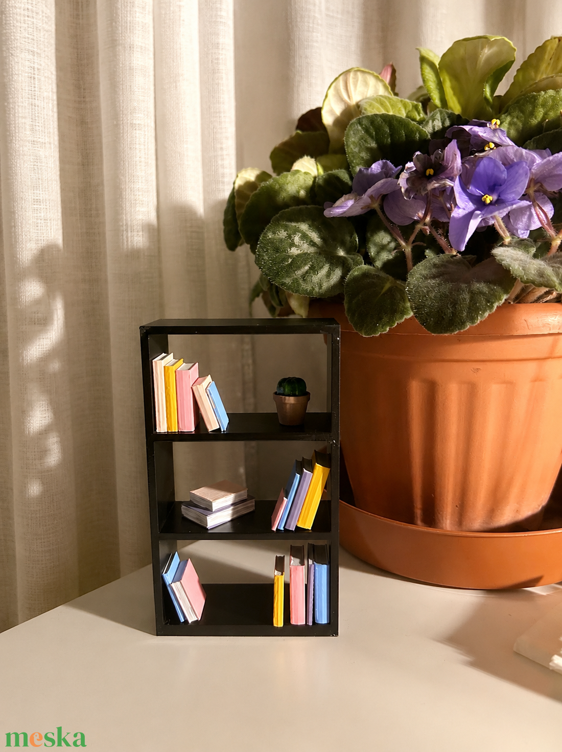 Numi book nook, könyvkuckó pasztell színű könyvekkel - otthon & életmód - dekoráció - asztal és polc dekoráció - könyvszobor - Meska.hu