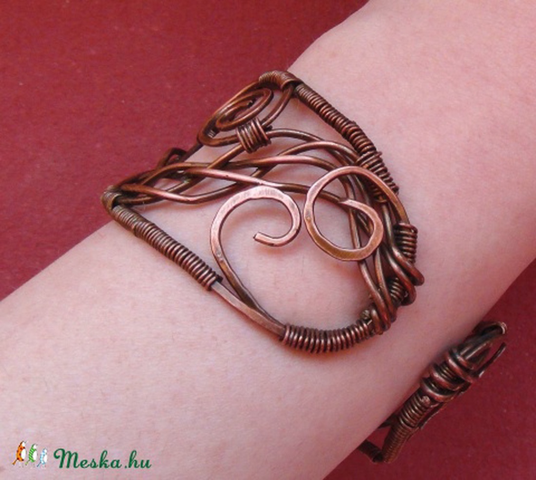 Vörösréz  karkötő Flora -  - Meska.hu