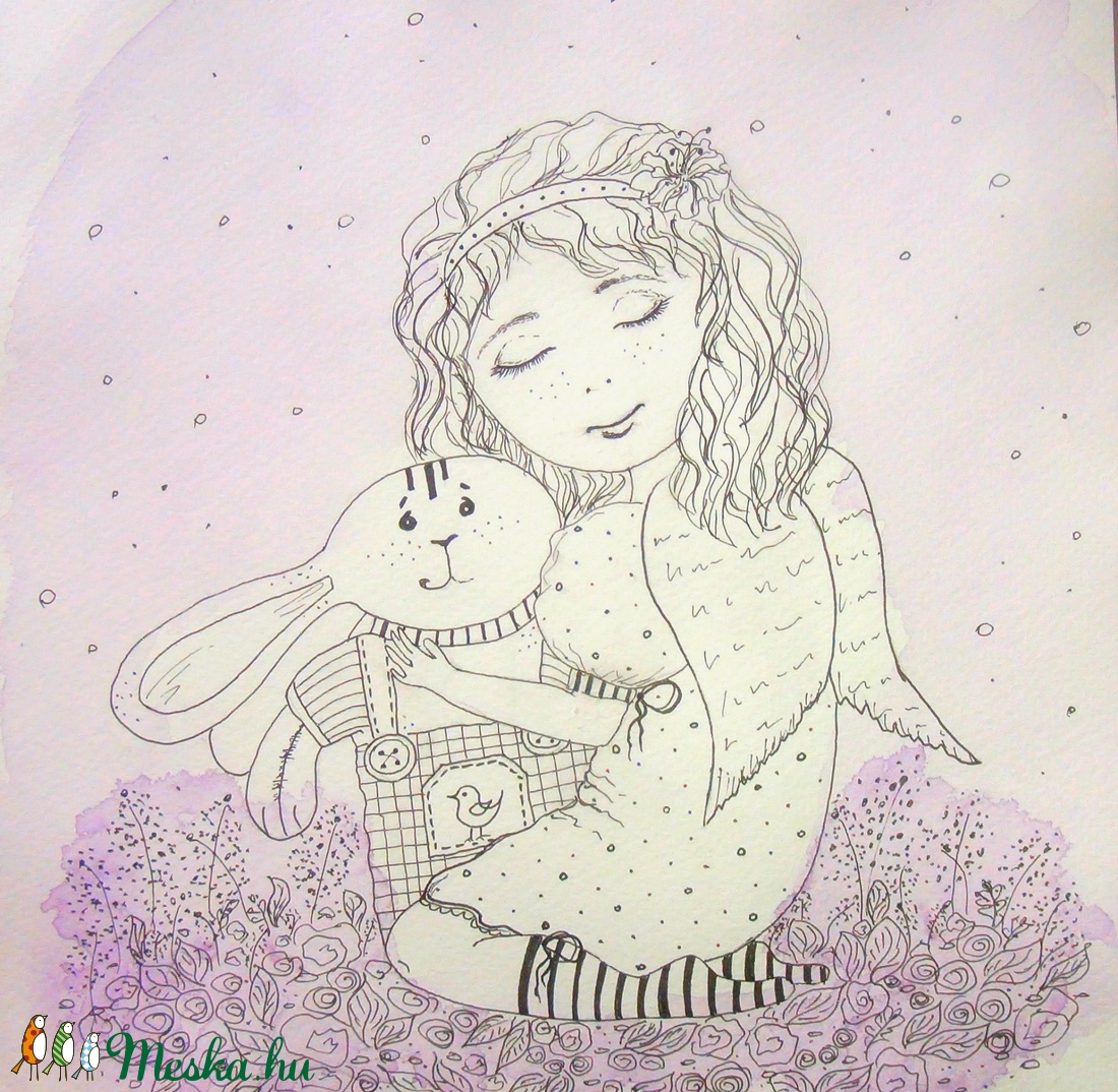 Angyal rajz - - Meska.hu Angyal rajz - - Meska.hu