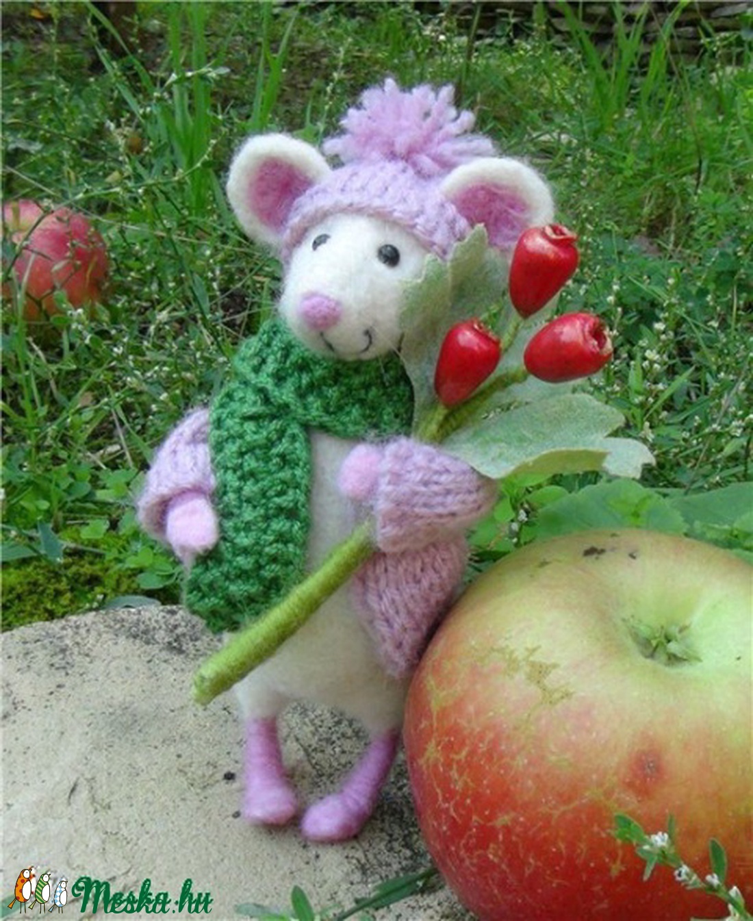 Egérke nemezelt játék (csak rendelésre) -  - Meska.hu