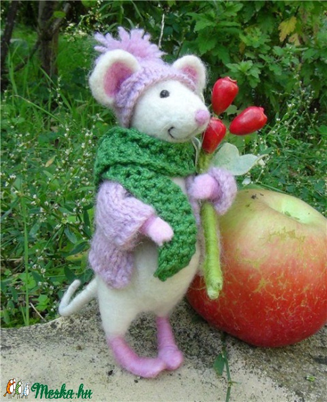 Egérke nemezelt játék (csak rendelésre) -  - Meska.hu