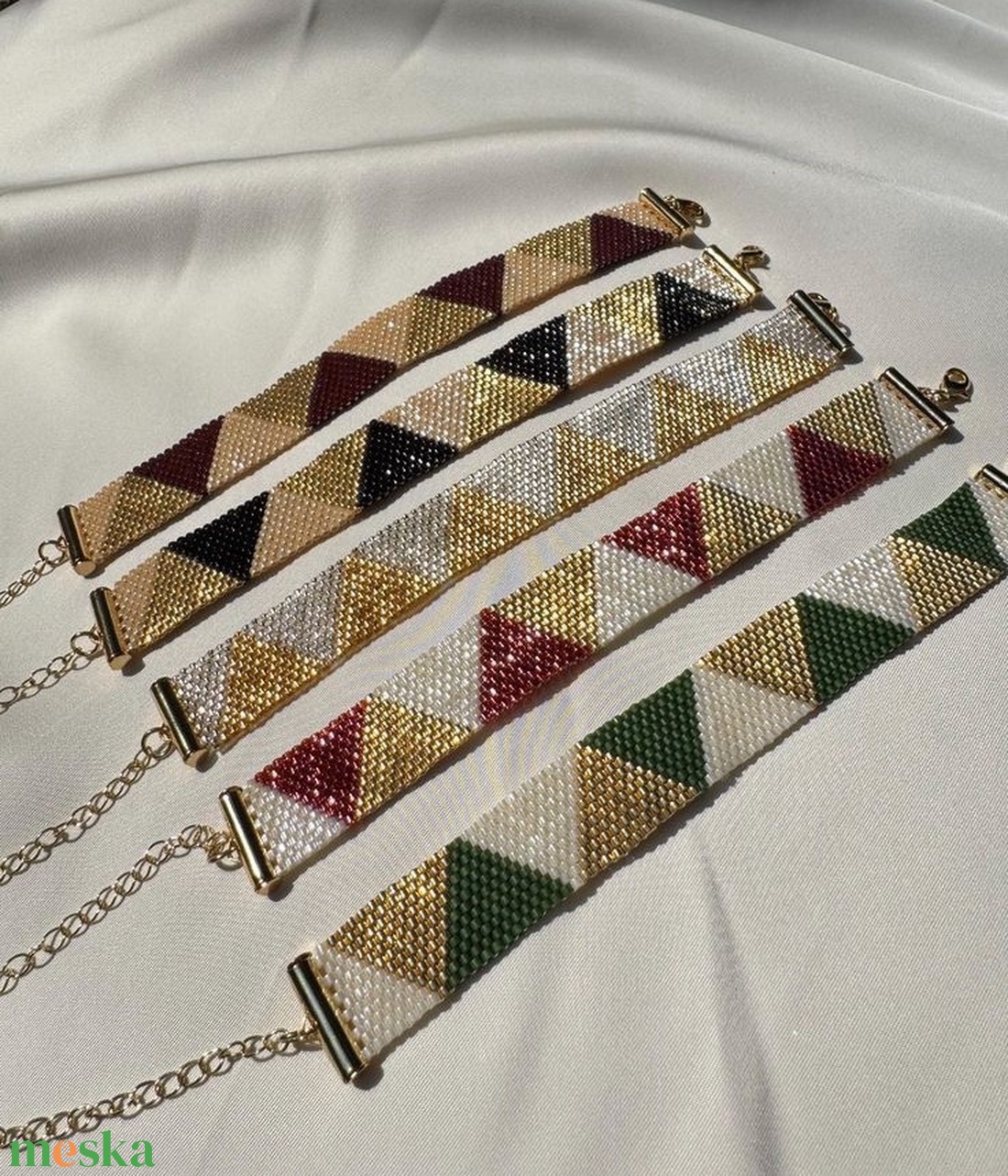 Csillogó Mozaik Karkötő - ékszer - karkötő - gyöngyös karkötő - Meska.hu