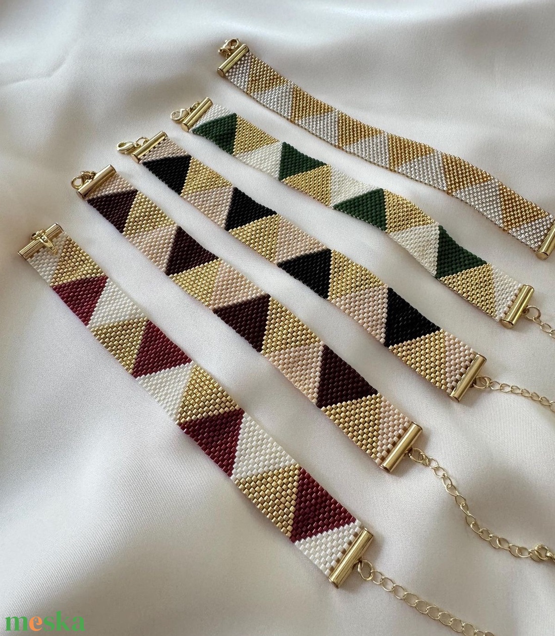 Csillogó Mozaik Karkötő - ékszer - karkötő - gyöngyös karkötő - Meska.hu