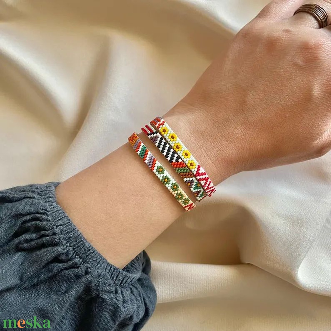 Kézzel készített nyári 2 az 1-ben ékszer � karkötő és nyaklánc egyben - ékszer - karkötő - gyöngyös karkötő - Meska.hu