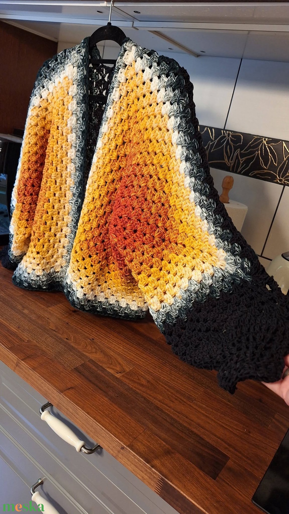 Hexagon kardigán - Nyáresti Tábortűz - ruha & divat - női ruha - kardigánok - Meska.hu