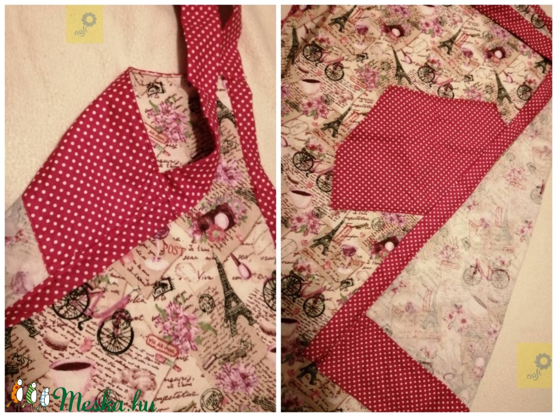 Női kötény - pink pöttyös, párizsi bicajos mintás pamutvászonból - otthon & életmód - konyhafelszerelés, tálalás - Meska.hu Női kötény - pink pöttyös, párizsi bicajos mintás pamutvászonból - otthon & életmód - konyhafelszerelés, tálalás - Meska.hu