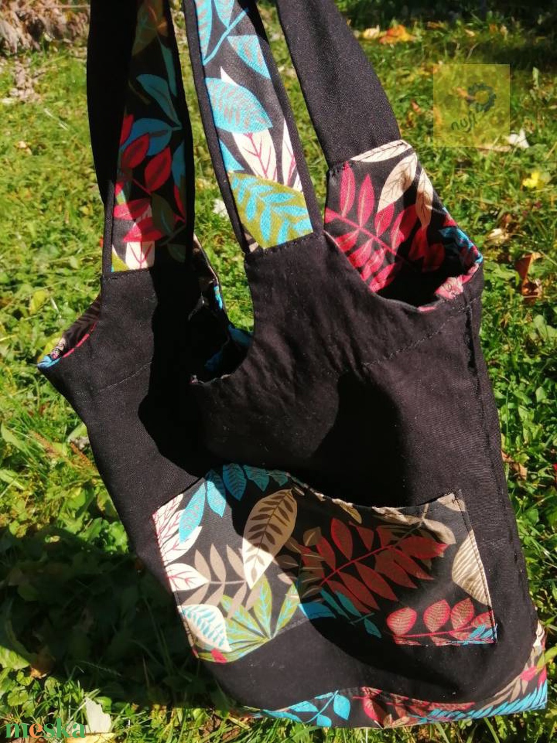 Nusi Bag táska - őszi leveles pamutvászonból, külső és belső zsebbel, kifordítható - táska & tok - variálható táska - Meska.hu Nusi Bag táska - őszi leveles pamutvászonból, külső és belső zsebbel, kifordítható - táska & tok - variálható táska - Meska.hu