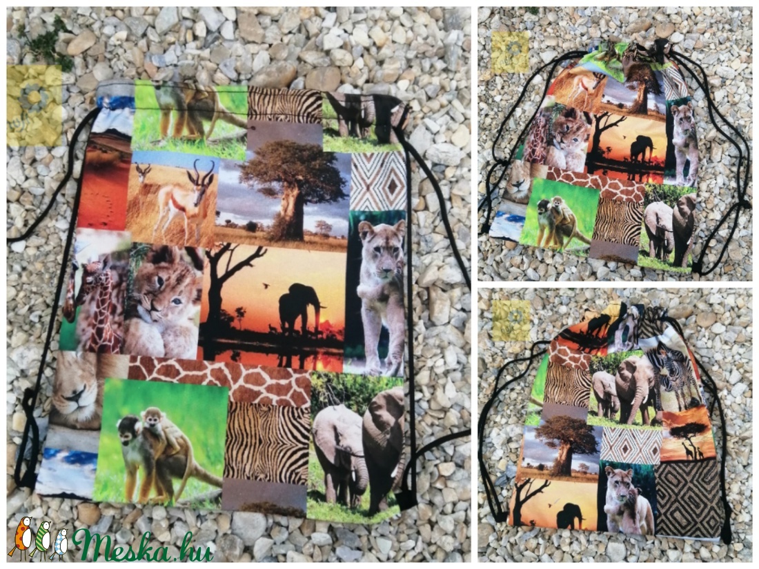 Afrika szafari állatok mintás zsák, tornazsák II. - - Meska.hu Afrika szafari állatok mintás zsák, tornazsák II. - - Meska.hu