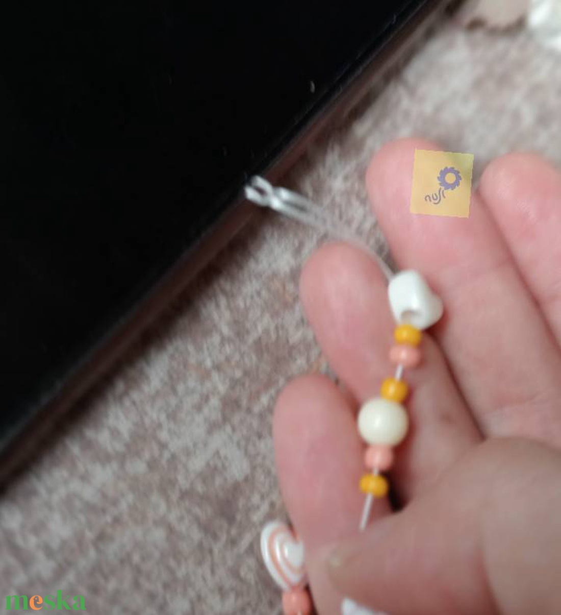 Mobil dísz / phone charm - narancs árnyalat, happy felirattal - ékszer - karkötő - charm karkötő - Meska.hu Mobil dísz / phone charm - narancs árnyalat, happy felirattal - ékszer - karkötő - charm karkötő - Meska.hu