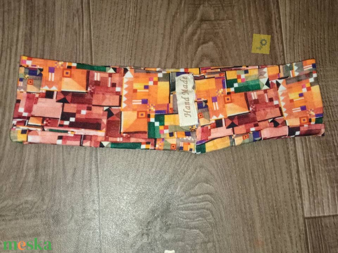 Széles fejpánt  - pixel mintás - ruha & divat - sál, sapka, kendő - fejpánt - Meska.hu