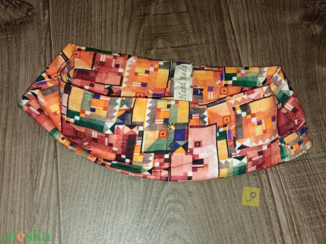 Széles fejpánt  - pixel mintás - ruha & divat - sál, sapka, kendő - fejpánt - Meska.hu