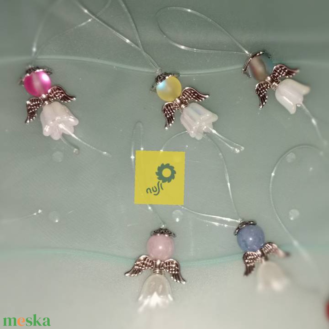 Angyalka fityegő sárga hologram hatású szintetikus holdkő ásványgyönggyel - táska & tok - kulcstartó & táskadísz - táskadísz - Meska.hu Angyalka fityegő sárga hologram hatású szintetikus holdkő ásványgyönggyel - táska & tok - kulcstartó & táskadísz - táskadísz - Meska.hu