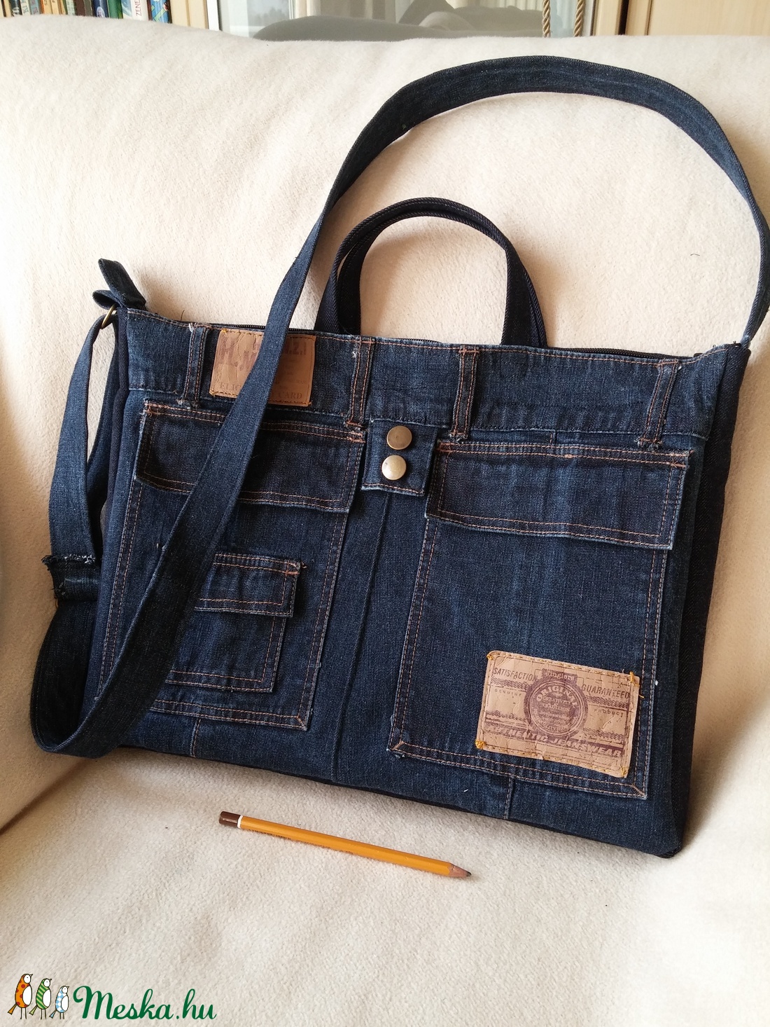 Laptop táska farmerből -  - Meska.hu