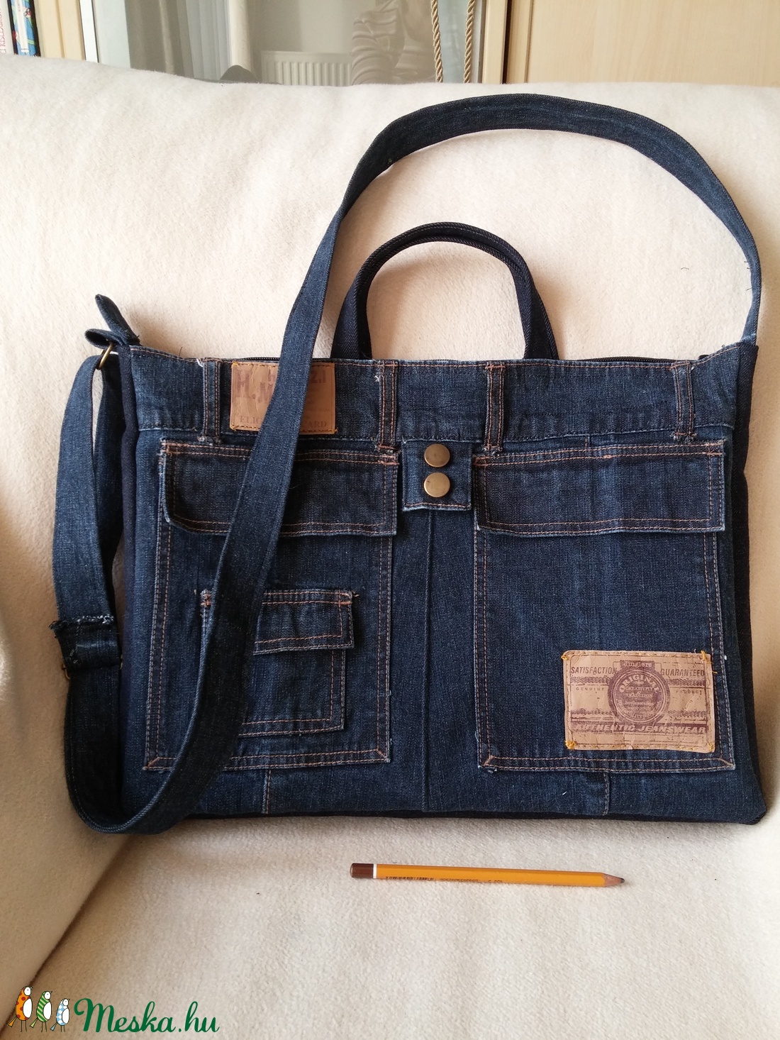 Laptop táska farmerből -  - Meska.hu
