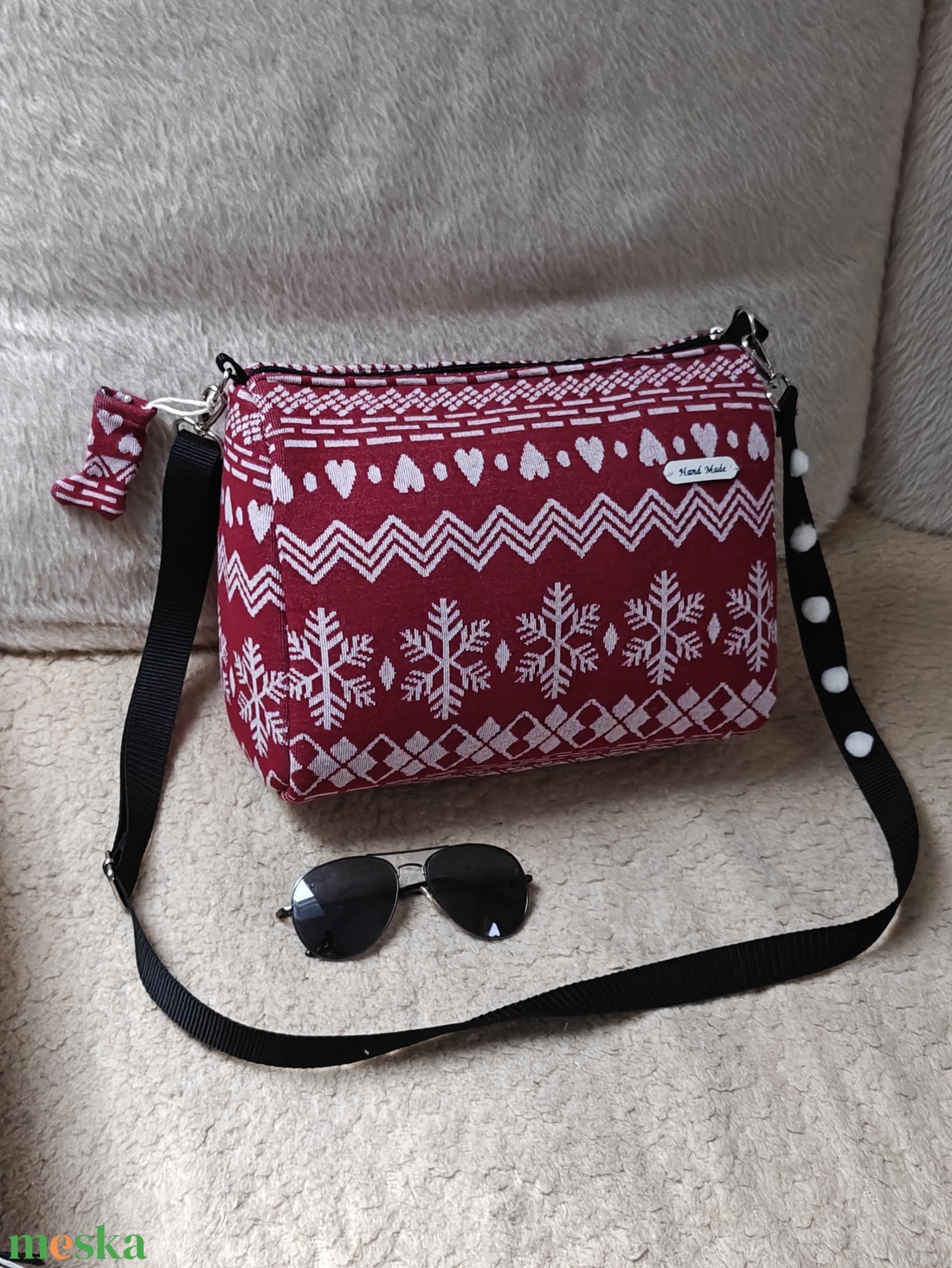 Karácsonyi hópelyhes  táska - táska & tok - kézitáska & válltáska - válltáska - Meska.hu