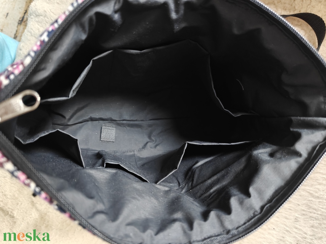 Rózsaszín tónusú textil táska - táska & tok - kézitáska & válltáska - vállon átvethető táska - Meska.hu