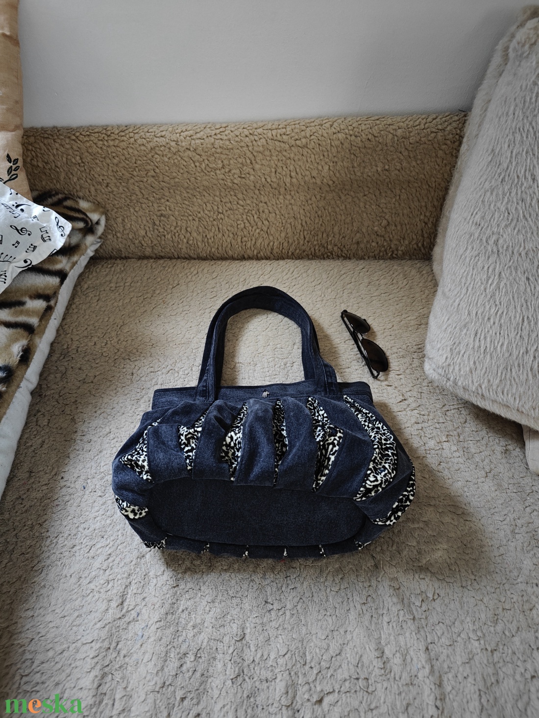 Farmer és mintás csíkoska - táska & tok - kézitáska & válltáska - alkalmi táska - Meska.hu