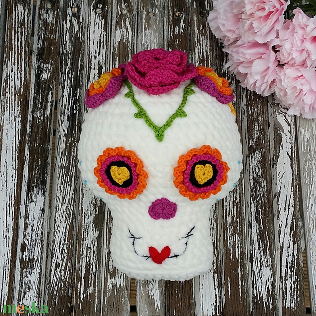 Plüss koponya - Hölgy - otthon & életmód - dekoráció - halloween - halloweeni dekoráció - Meska.hu