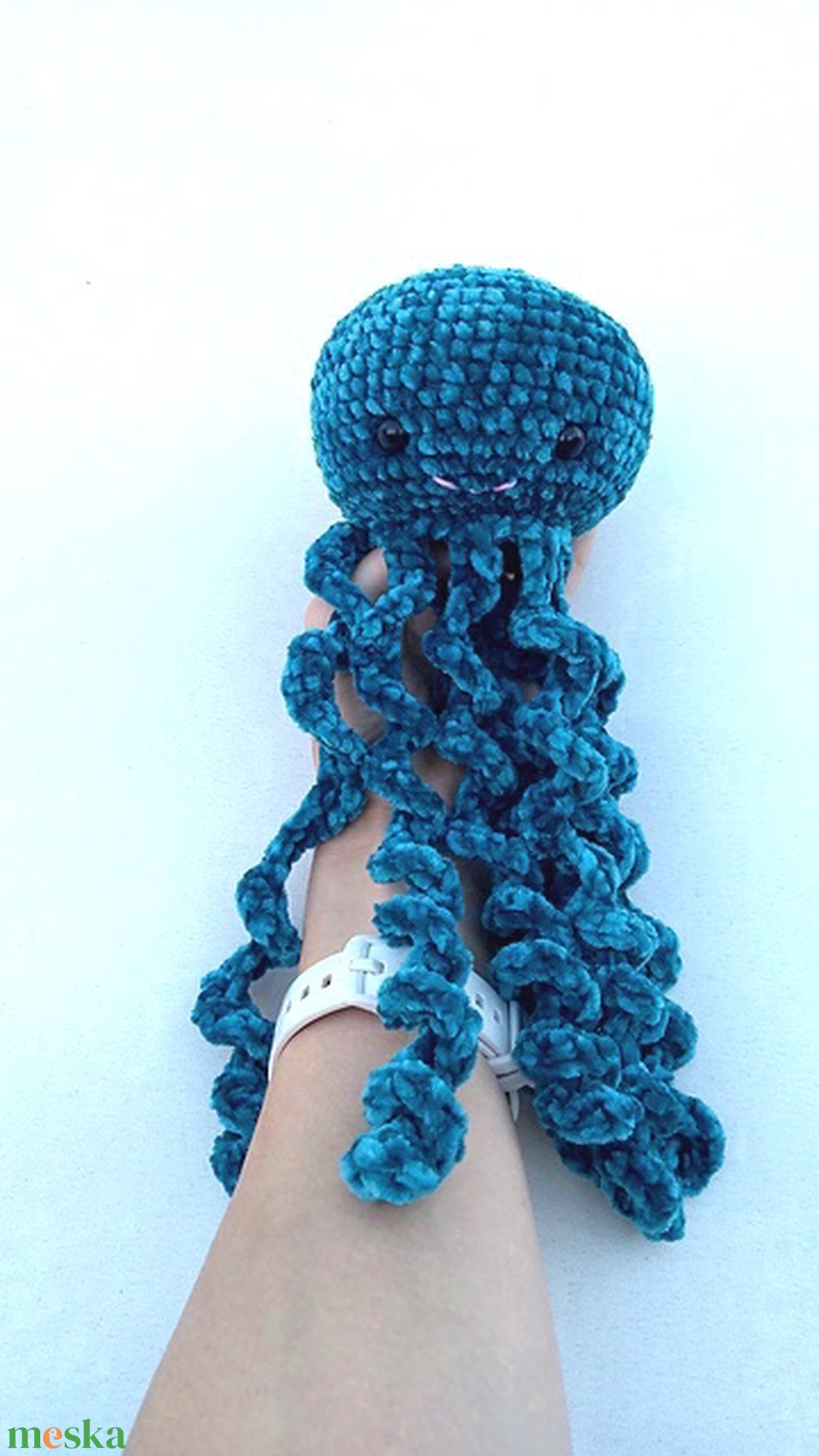 Zsenília polip / medúza türkiz színben  - játék & sport - plüssállat & játékfigura - polip - Meska.hu