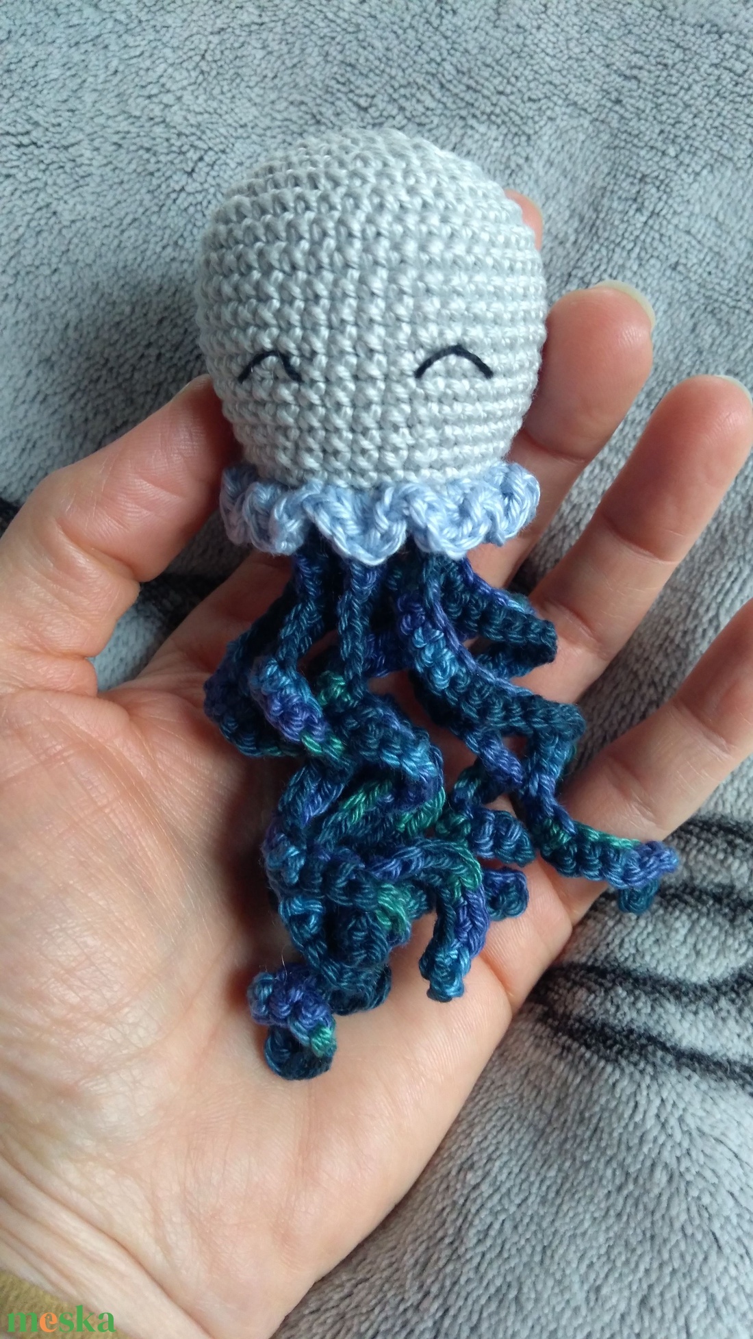 IciPICi Korip - Pávakék színátmenetes karokkal - játék & sport - plüssállat & játékfigura - polip, medúza - Meska.hu