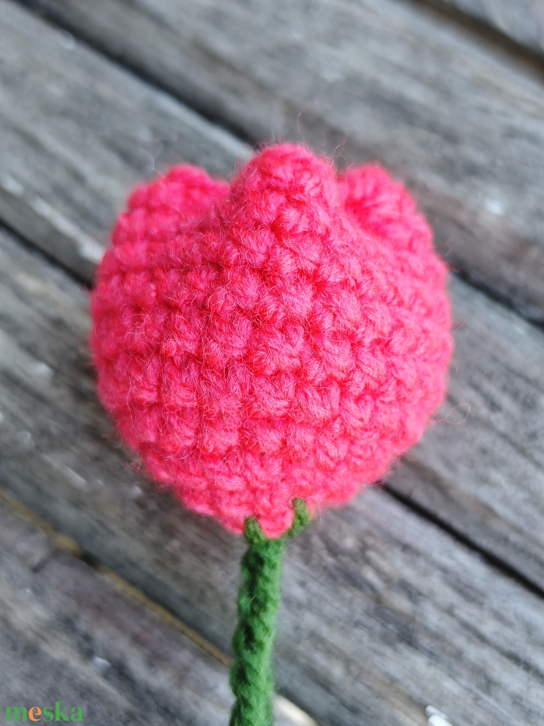 Tulipán kulcstartó - táskadísz HOT PINK - táska & tok - kulcstartó & táskadísz - táskaakasztó - Meska.hu