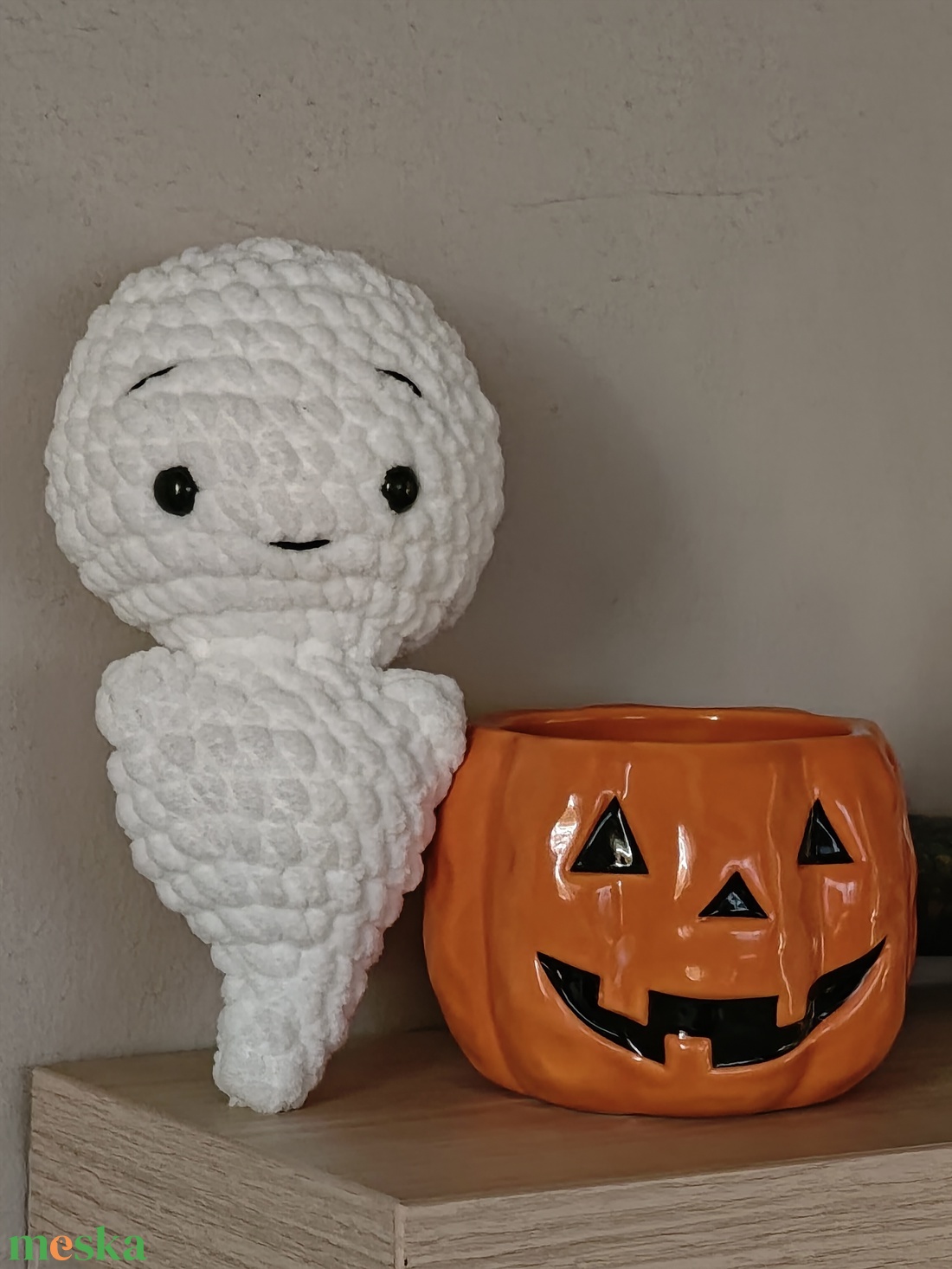 Plüssös szellem - Halloween - otthon & életmód - dekoráció - halloween - halloweeni dekoráció - Meska.hu