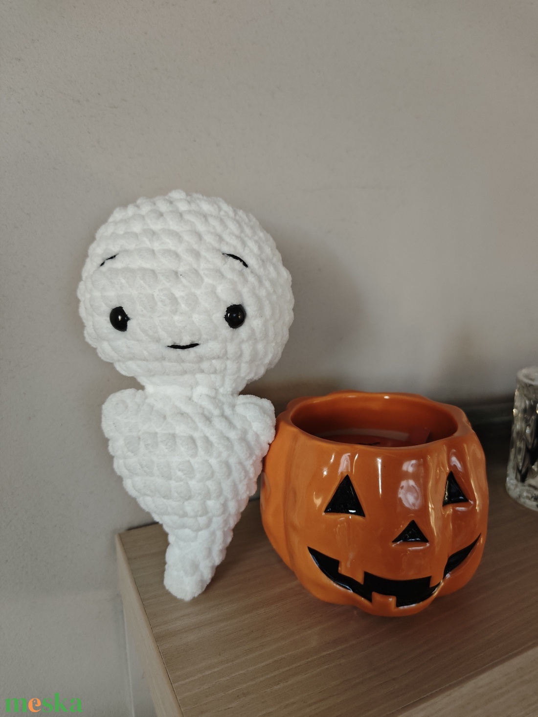 Plüssös szellem - Halloween - otthon & életmód - dekoráció - halloween - halloweeni dekoráció - Meska.hu