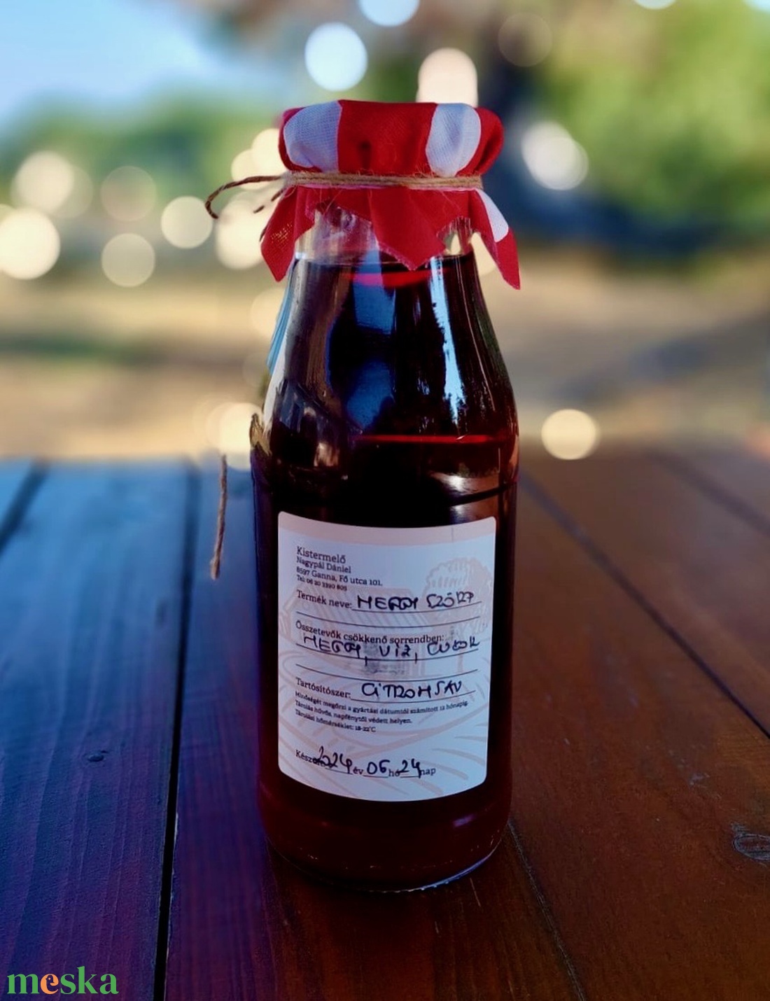 Meggyszörp 500ml - élelmiszer - szörp - Meska.hu