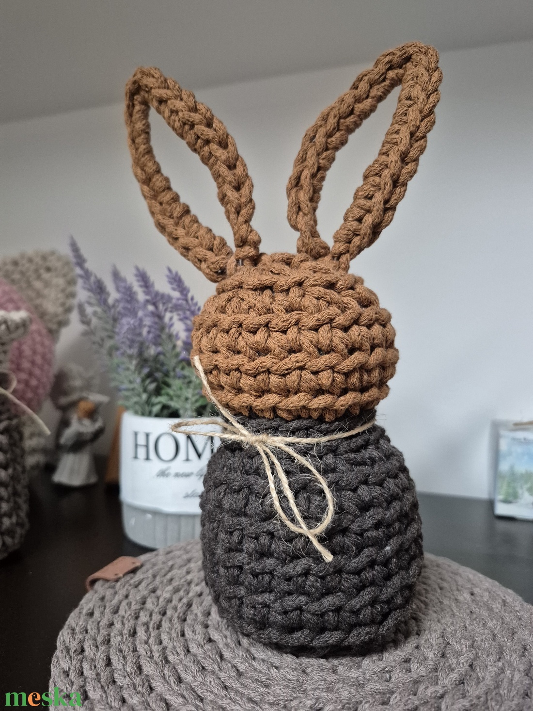 Nyuszi dekor - ünnepi díszek, dekorációk - húsvéti díszek és dekorációk - húsvéti asztaldíszek - Meska.hu