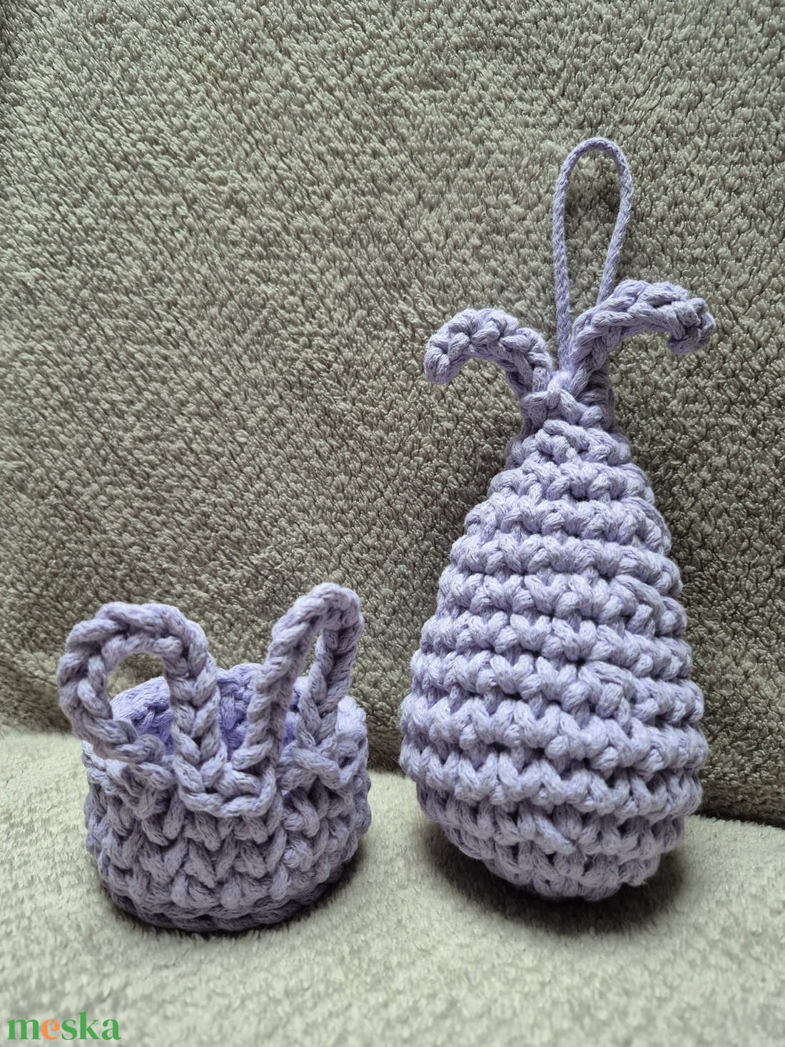 Nyuszifül Húsvéti szett - ünnepi díszek, dekorációk - húsvéti díszek és dekorációk - húsvéti asztaldíszek - Meska.hu