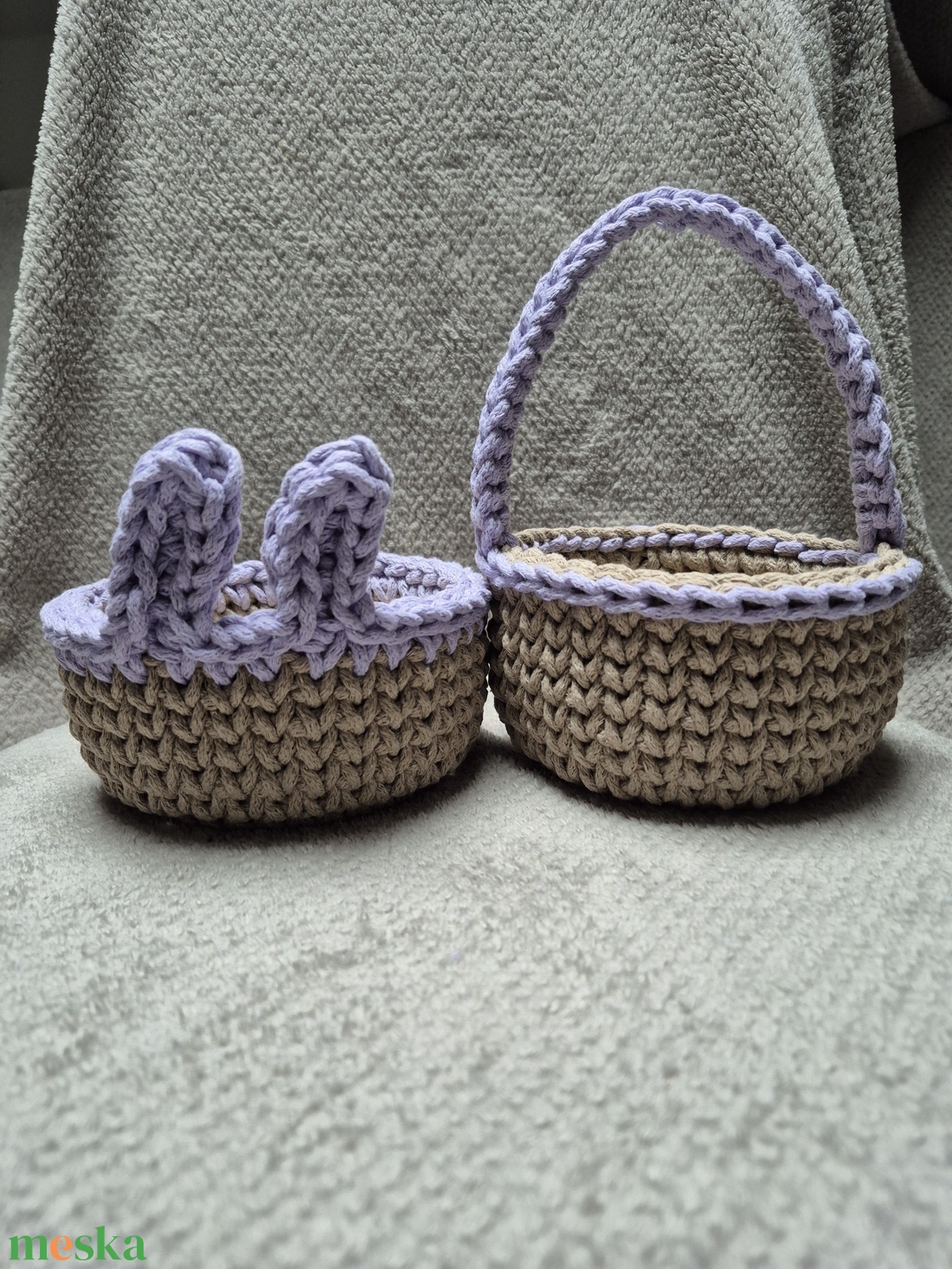 Nyuszifül Húsvéti szett - ünnepi díszek, dekorációk - húsvéti díszek és dekorációk - húsvéti asztaldíszek - Meska.hu