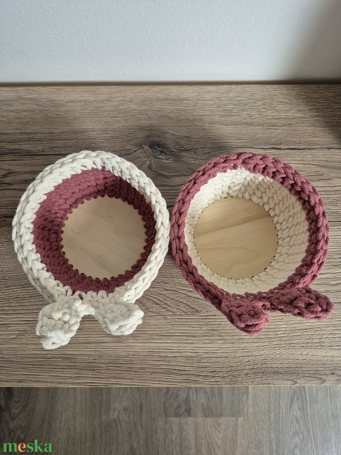 Nyuszifüles kosarak - ünnepi díszek, dekorációk - húsvéti díszek és dekorációk - húsvéti asztaldíszek - Meska.hu