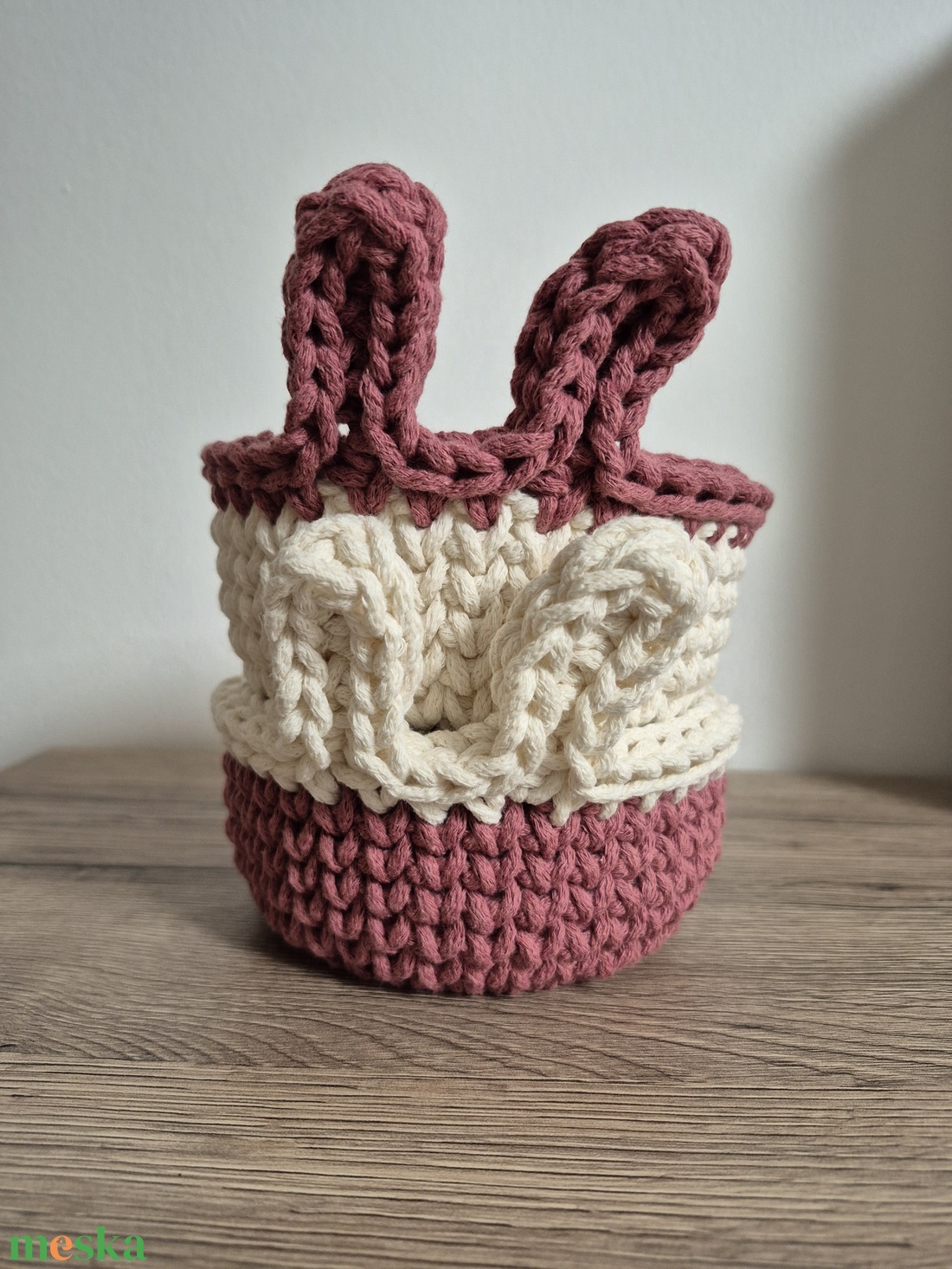 Nyuszifüles kosarak - ünnepi díszek, dekorációk - húsvéti díszek és dekorációk - húsvéti asztaldíszek - Meska.hu