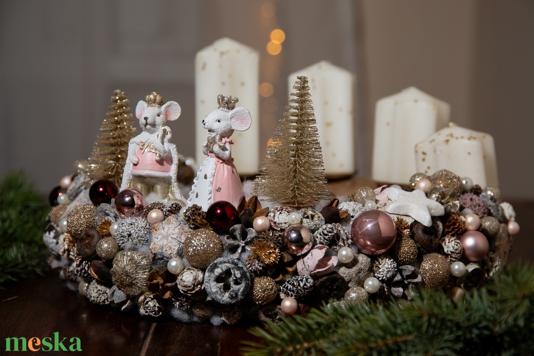 Egér király karácsonya adventi koszorú - karácsony - adventi díszek - adventi koszorú - Meska.hu Egér király karácsonya adventi koszorú - karácsony - adventi díszek - adventi koszorú - Meska.hu