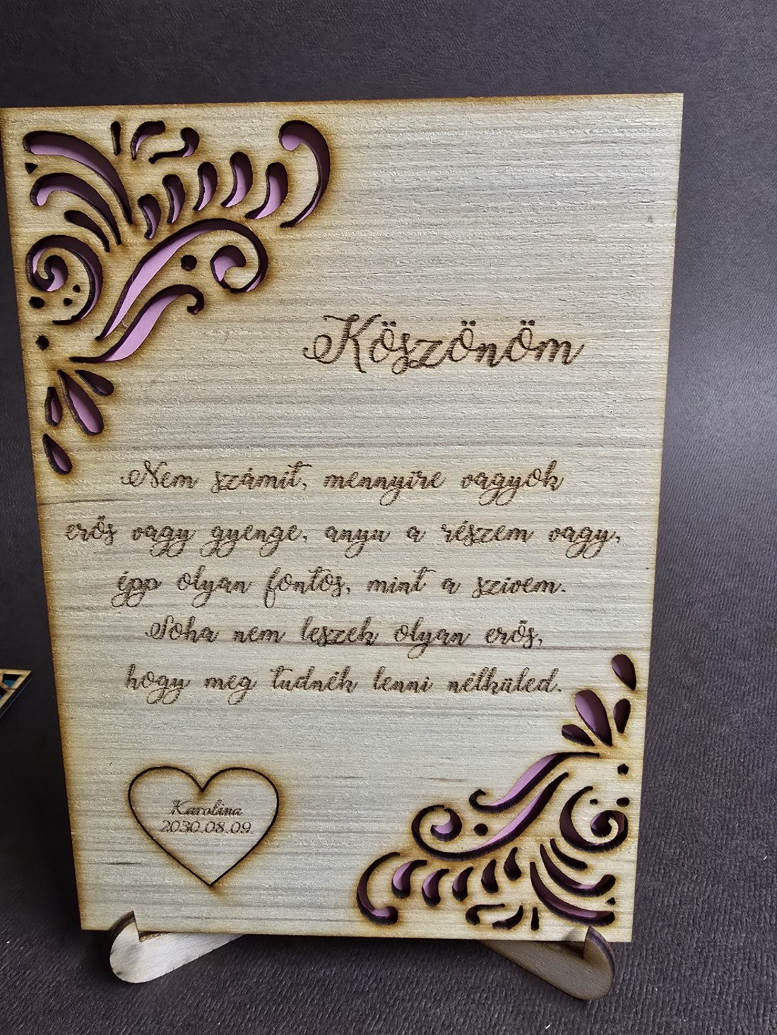 Esküvői szülőköszöntő tábla- Édesanyáknak - esküvő - emlék & ajándék - szülőköszöntő ajándék - Meska.hu