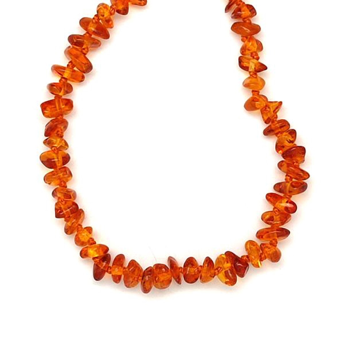 Borostyán barna splitter pattintós baba nyaklánc 35cm - játék & sport - 3 éves kor alattiaknak - rágcsalánc - Meska.hu