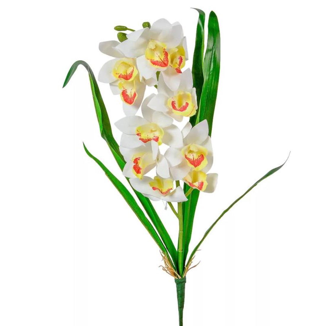 Gumi orchidea szál levéllel - fehér - kellékek & szerszámok - dekorációs kellékek - virágfej - Meska.hu Gumi orchidea szál levéllel - fehér - kellékek & szerszámok - dekorációs kellékek - virágfej - Meska.hu