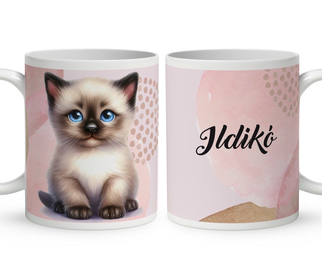 Kérd a Neveddel - Cuki ragdoll cicus mintás bögre - otthon & életmód - konyhafelszerelés, tálalás - tálalás - bögre & csésze - Meska.hu