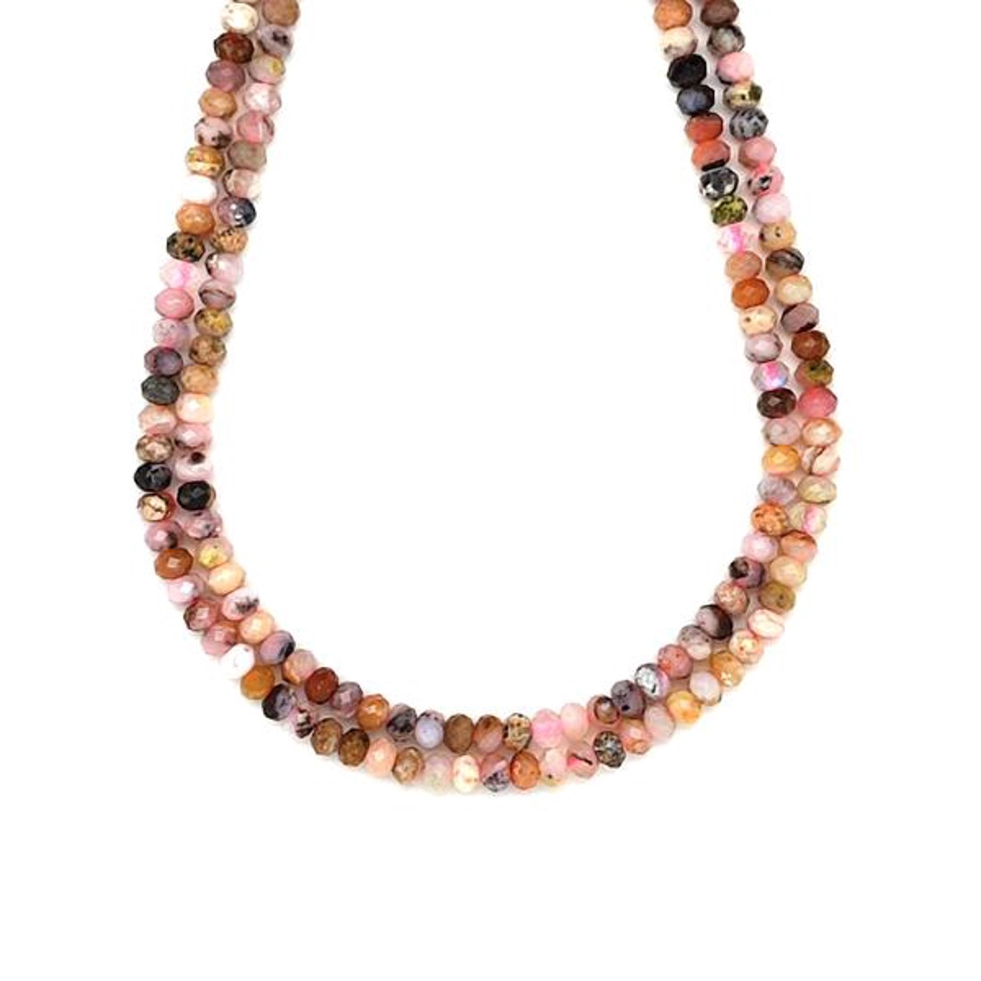 Opál pink fazettált lencse 4x3mm - kellékek & szerszámok - ásvány alapanyag - ásványfüzér - Meska.hu