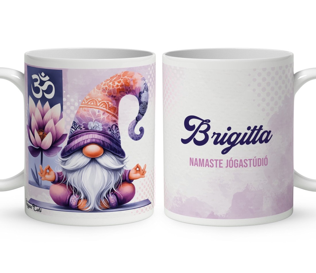 Névvel kérhető - Jóga manó OHM mintás bögre - otthon & életmód - konyhafelszerelés, tálalás - tálalás - bögre & csésze - Meska.hu