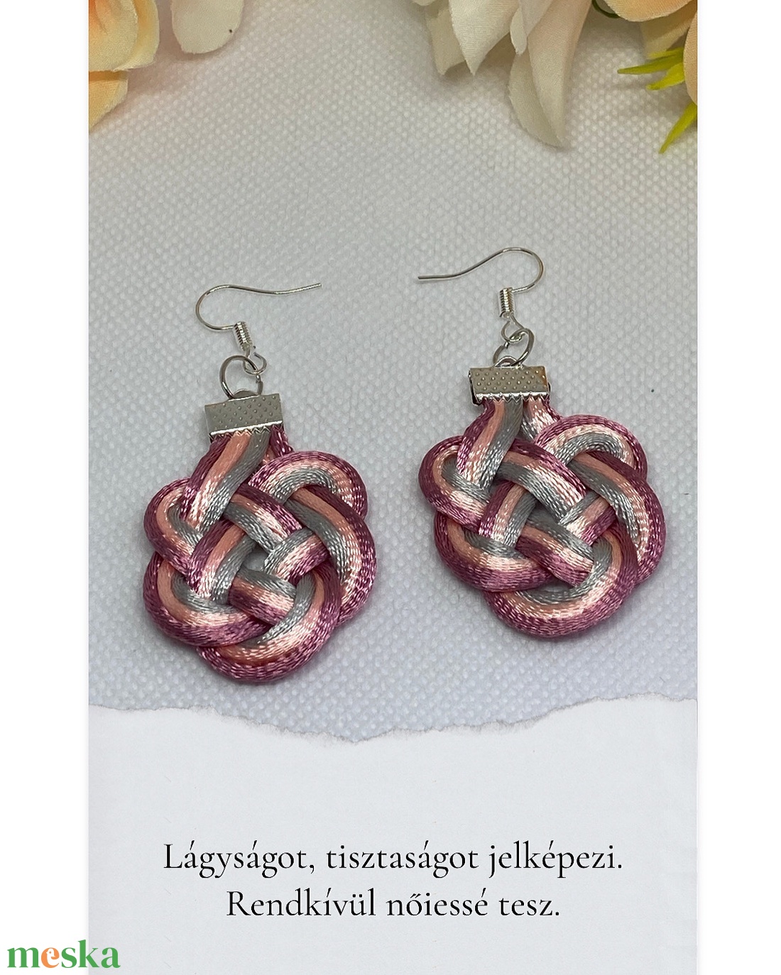 Rózsaszín fülbevaló - ékszer - fülbevaló - lógó fülbevaló - Meska.hu Rózsaszín fülbevaló - ékszer - fülbevaló - lógó fülbevaló - Meska.hu