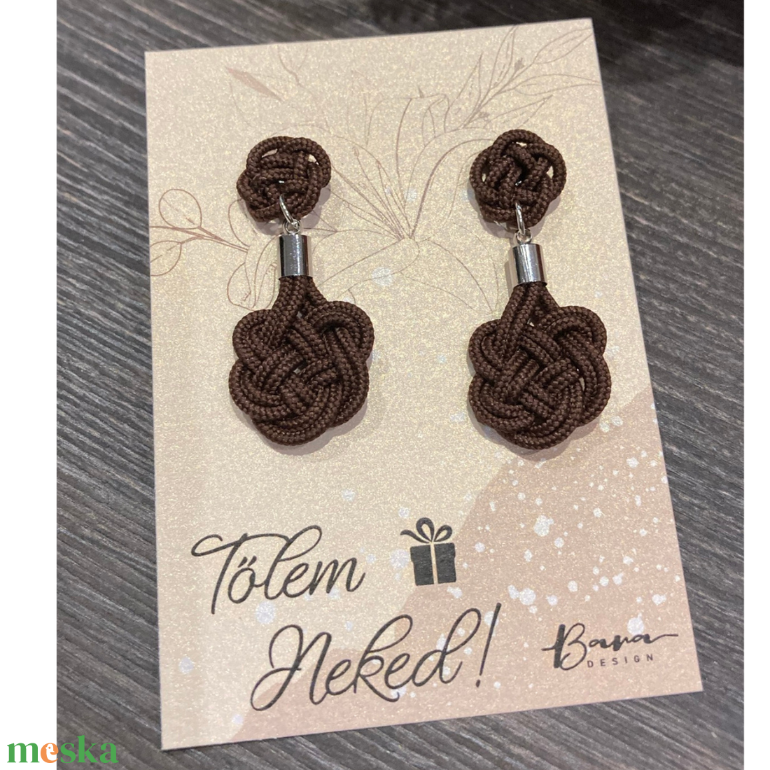 Gesztenyebarna fülbevaló - ékszer - fülbevaló - lógó fülbevaló - Meska.hu Gesztenyebarna fülbevaló - ékszer - fülbevaló - lógó fülbevaló - Meska.hu