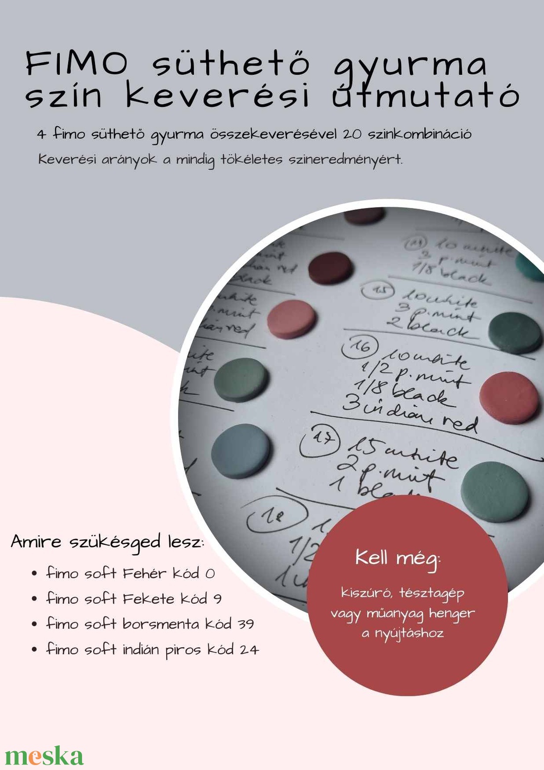 FIMO SOFT süthető gyurma szín keverési útmutató-4 - kellékek & szerszámok - Meska.hu FIMO SOFT süthető gyurma szín keverési útmutató-4 - kellékek & szerszámok - Meska.hu