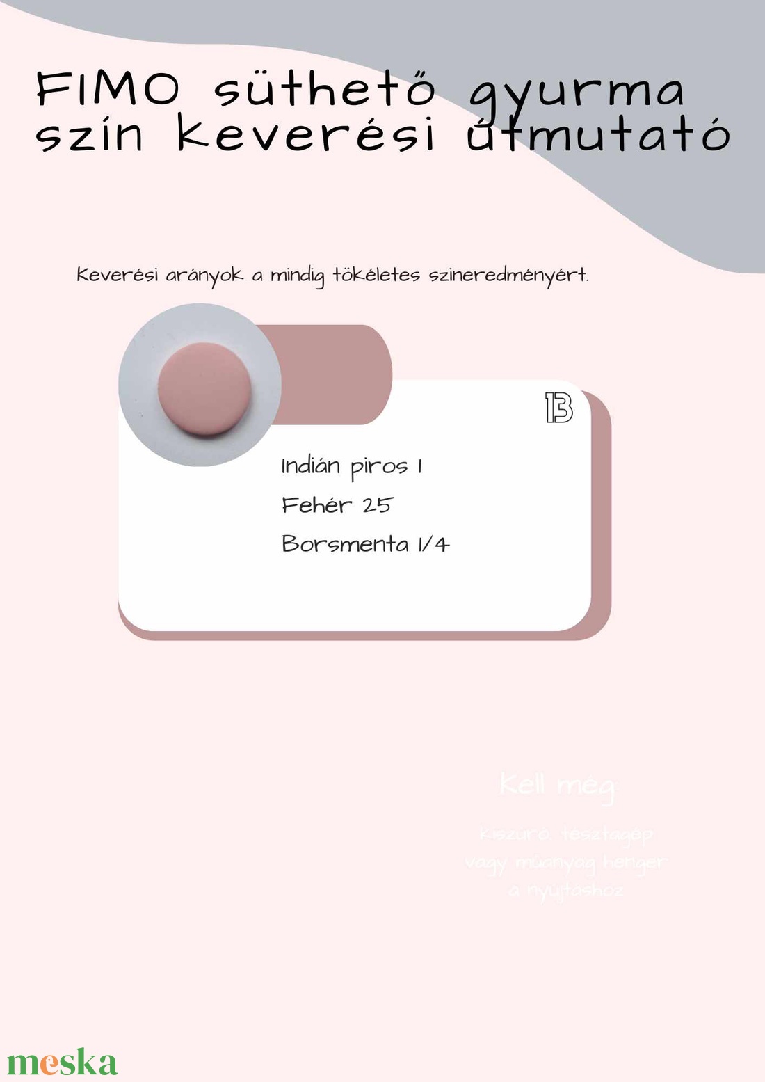 FIMO süthető gyurma szín keverési útmutató - diy (csináld magad) - szabásminta, útmutató - Meska.hu FIMO süthető gyurma szín keverési útmutató - diy (csináld magad) - szabásminta, útmutató - Meska.hu