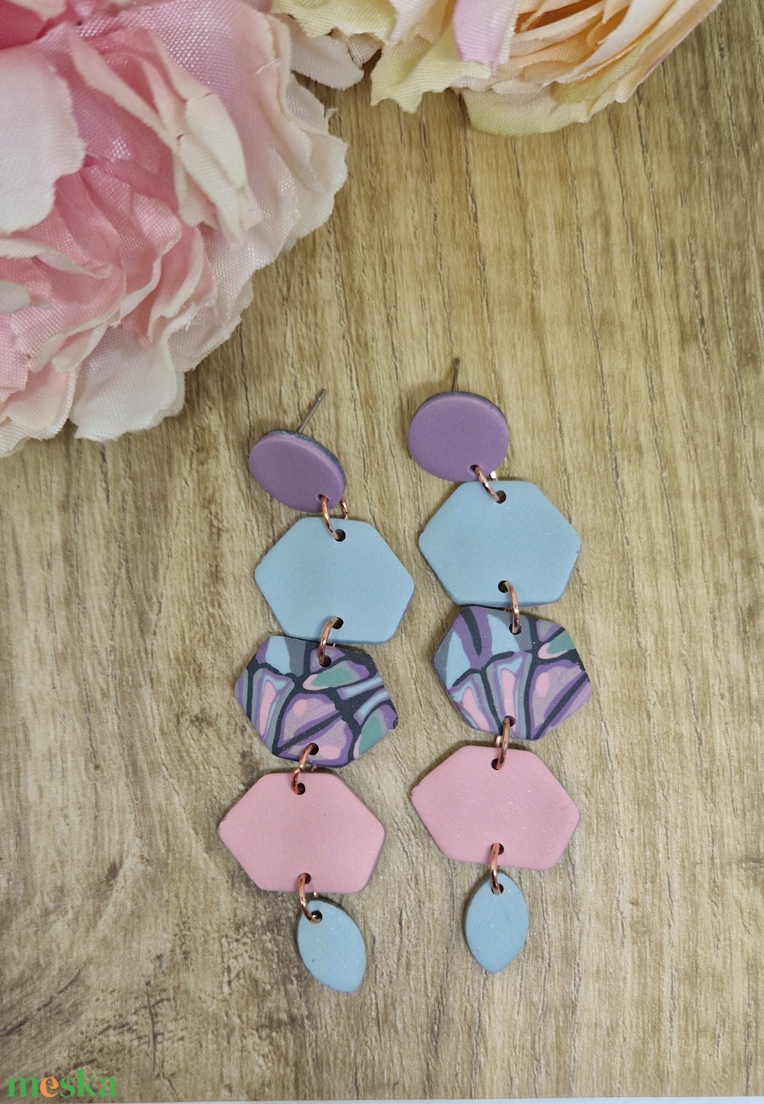 Tavaszi kaleidoszkóp mintás, pink, kék, lila lógós süthető gyurma fülbevaló. Polymer clay. Ajándék nőknek, lányoknak. - ékszer - fülbevaló - lógó fülbevaló - Meska.hu Tavaszi kaleidoszkóp mintás, pink, kék, lila lógós süthető gyurma fülbevaló. Polymer clay. Ajándék nőknek, lányoknak. - ékszer - fülbevaló - lógó fülbevaló - Meska.hu